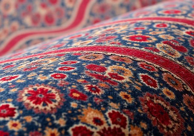 Tappeto persiano con colori vividi dopo la pulizia