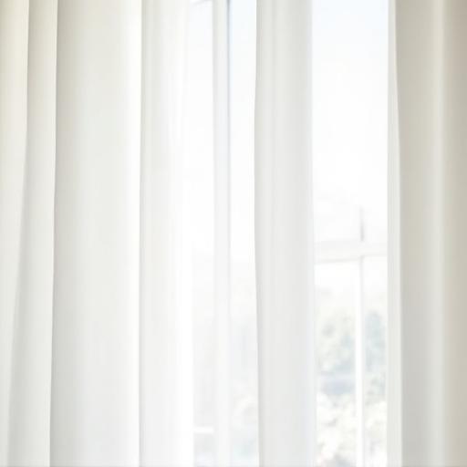 Tende bianche e luminose dopo il lavaggio professionale
